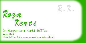 roza kerti business card